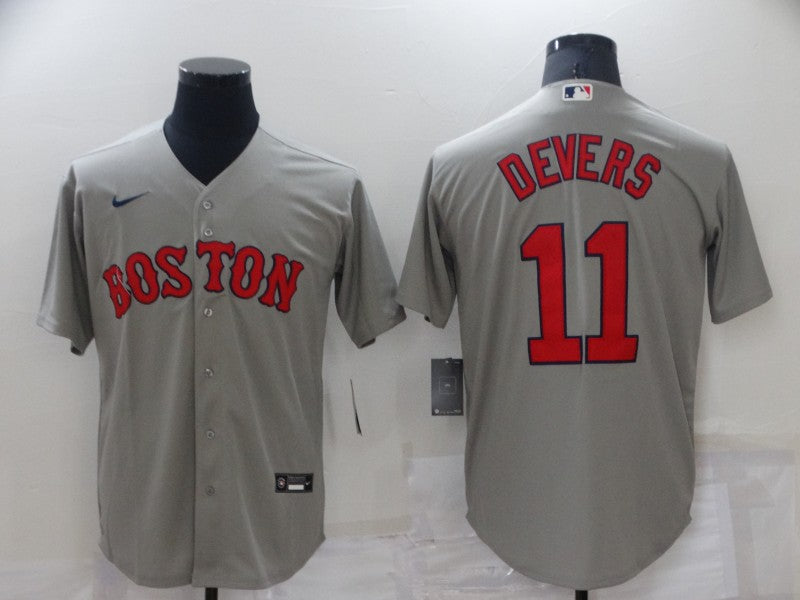Men's Boston Red Sox Rafael Devers #11 Gray Baseball Jersey